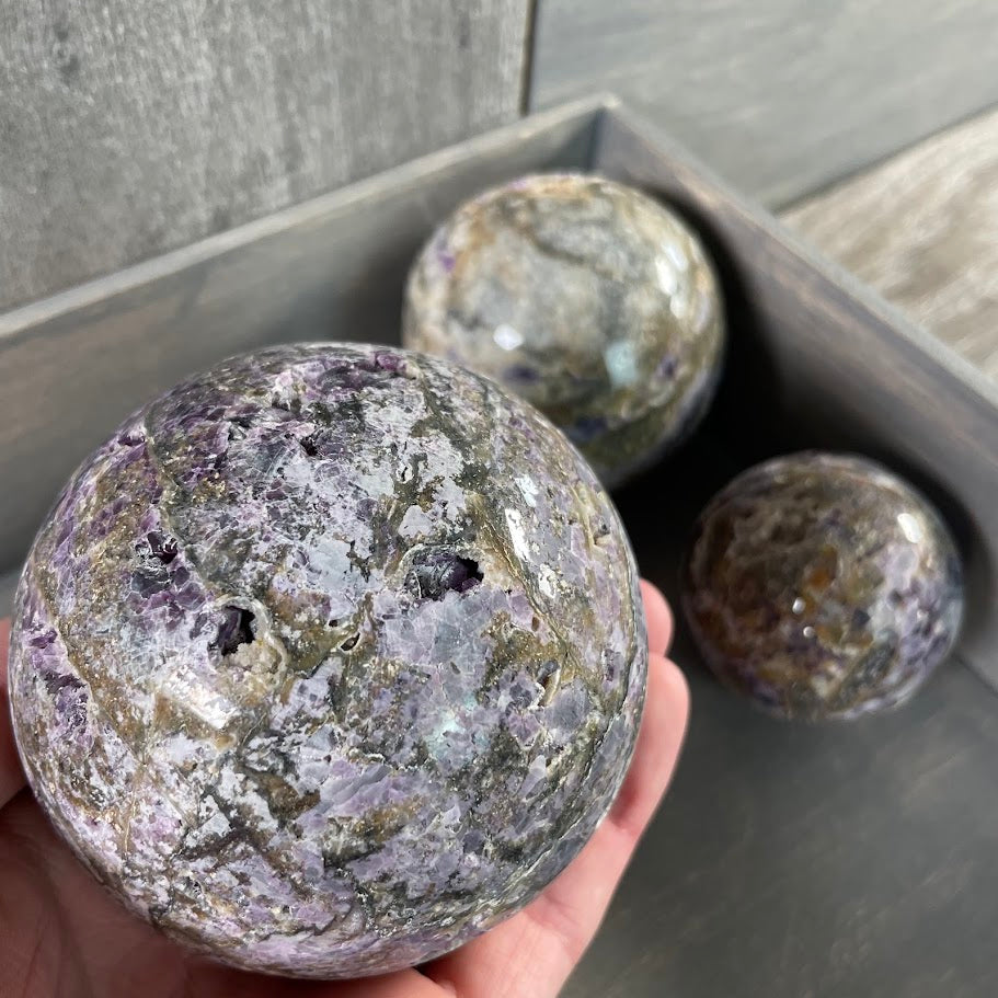 Fluorite vug spheres for resale.
