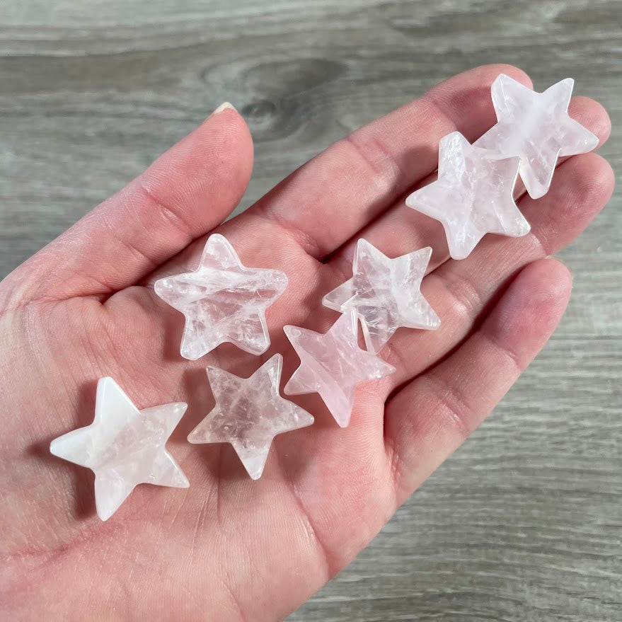 Rose Quartz Pocket Star Crystal – Bulk Pocket-Sized Healing
