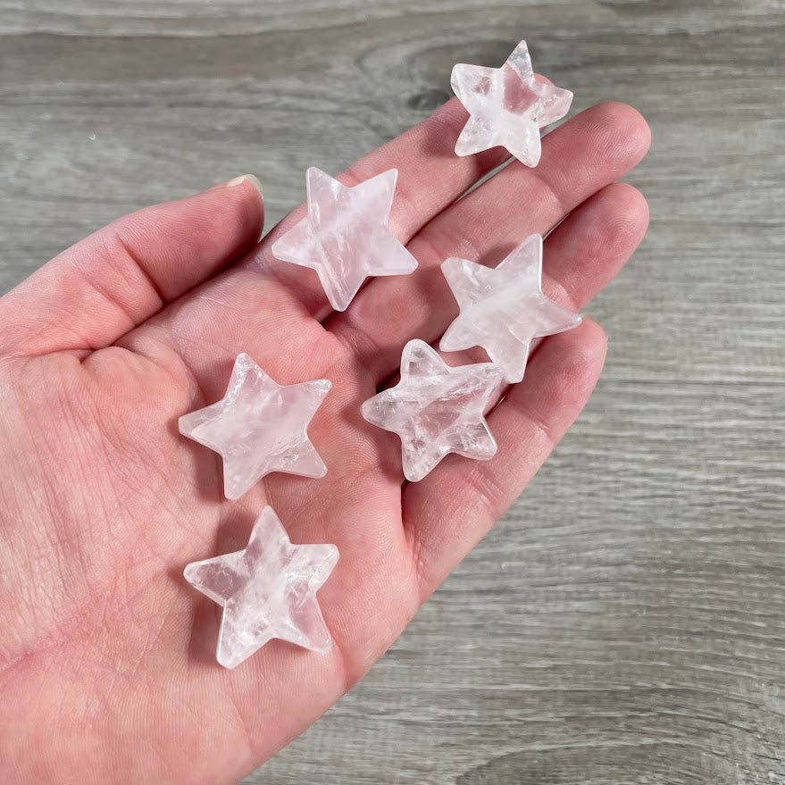 Rose Quartz Pocket Star Crystal – Bulk Pocket-Sized Healing