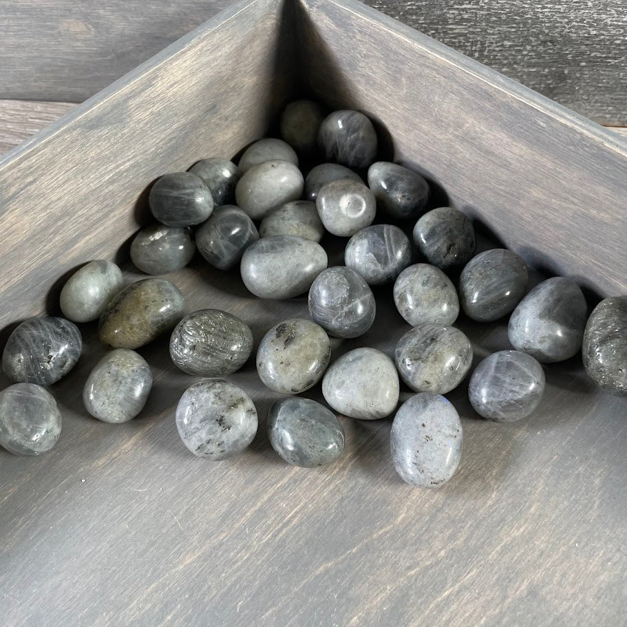 Bulk tumbled labradorite perfect for crystal retailers