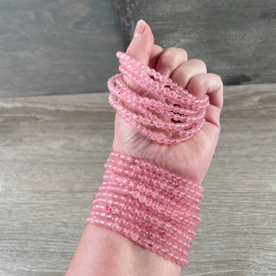 rose quartz wholesale crystal bracelets