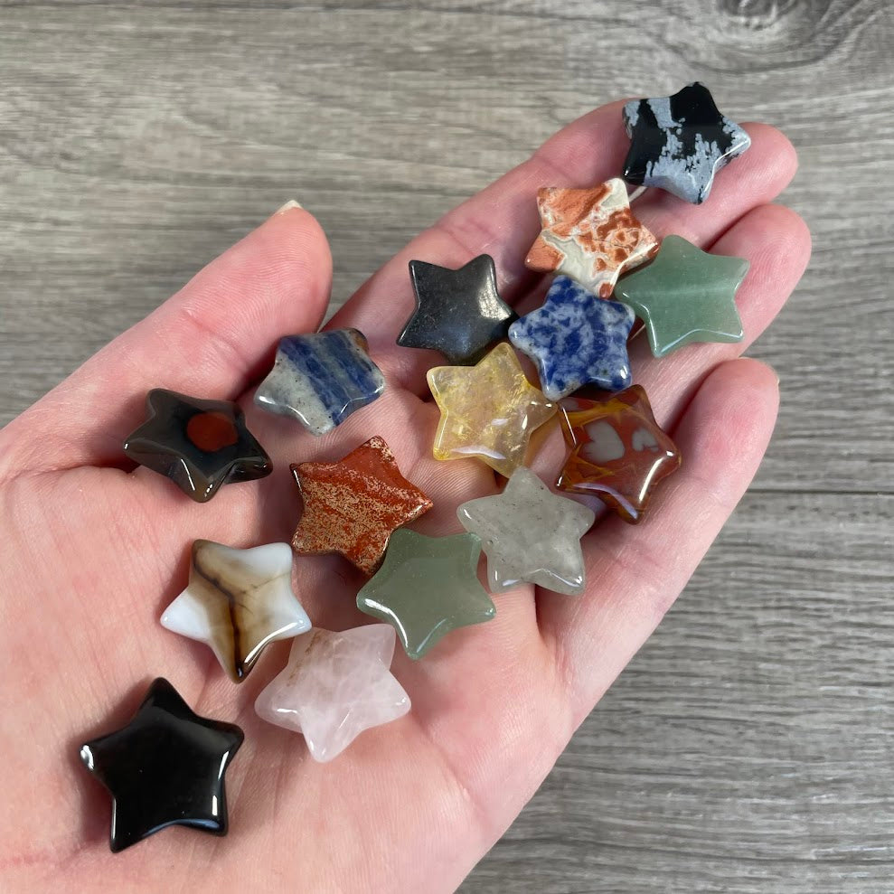 colorful gemstone star shapes assortment gift shop supply