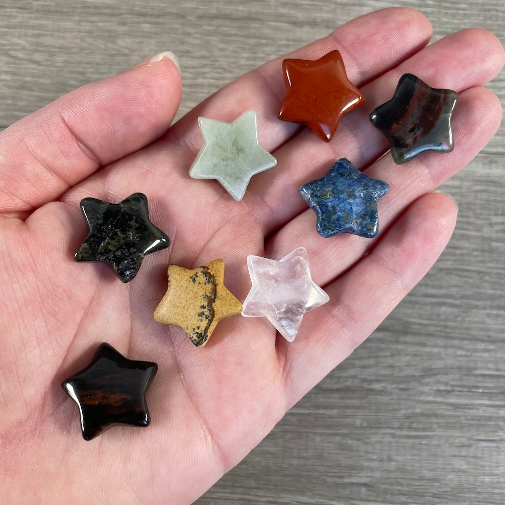 assorted polished gemstone stars spiritual store supply