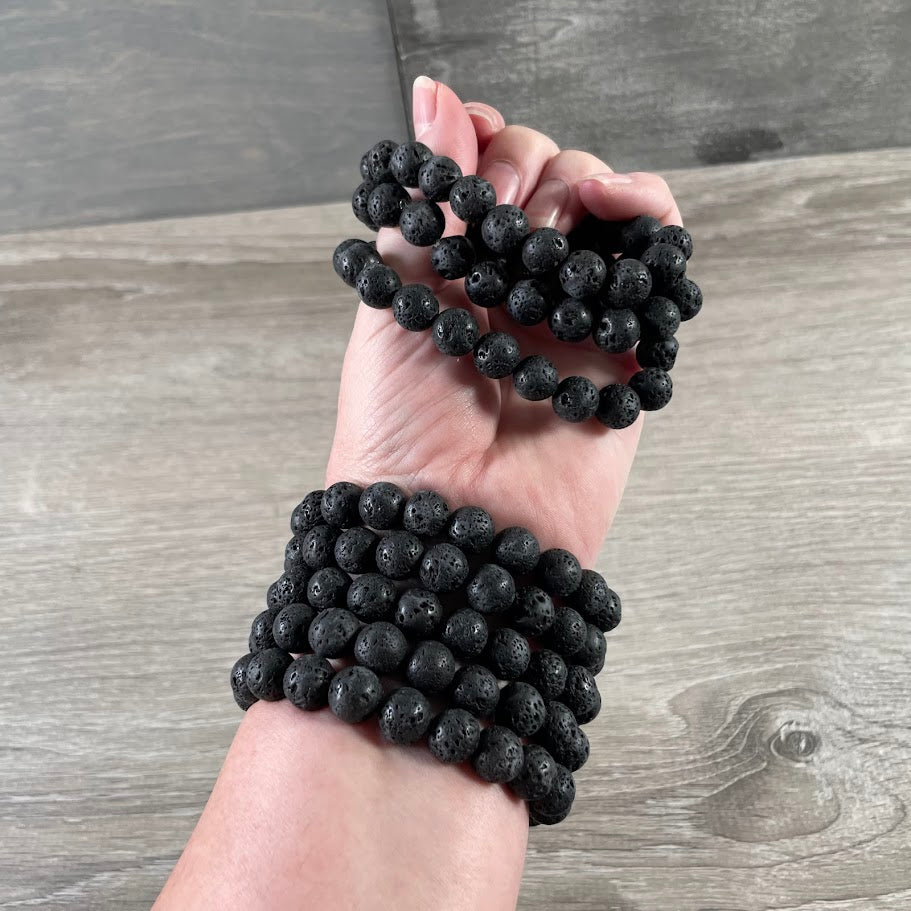 Lava gemstone bracelet 10mm wholesale jewelry for retailers