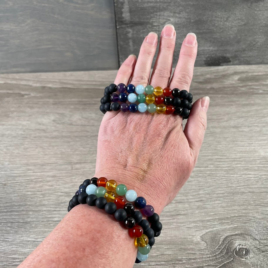 Gemstone Chakra Healing Bracelets 8mm - Wholesale