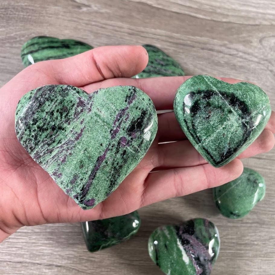ruby in zoisite hearts for resale