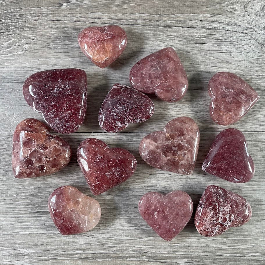 strawberry quartz heart bulk lot for resellers