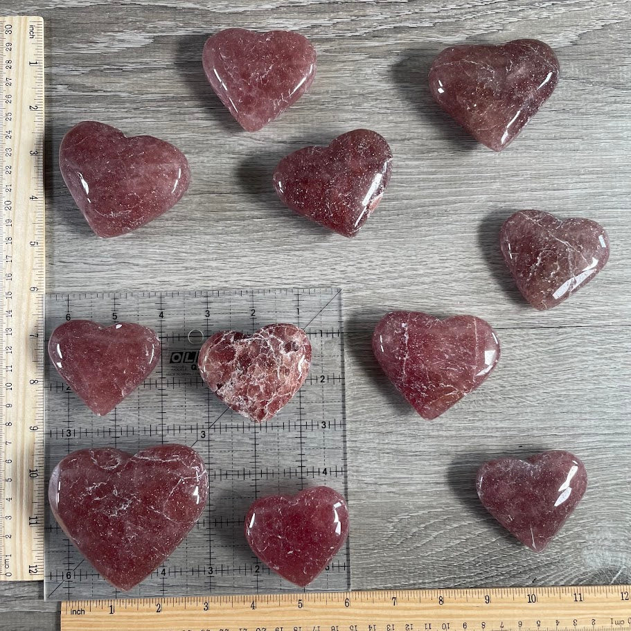 strawberry quartz hearts metaphysical shop crystals