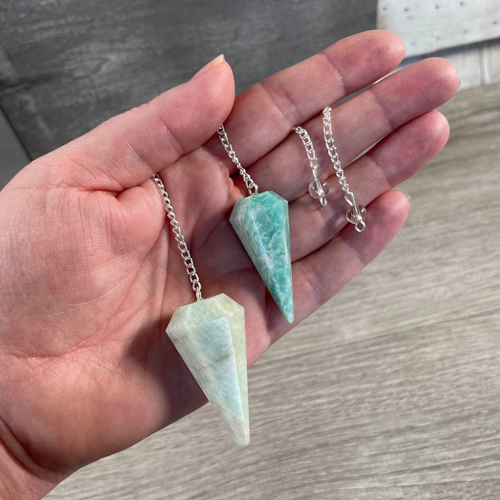 amazonite dowsing pendulum crystals