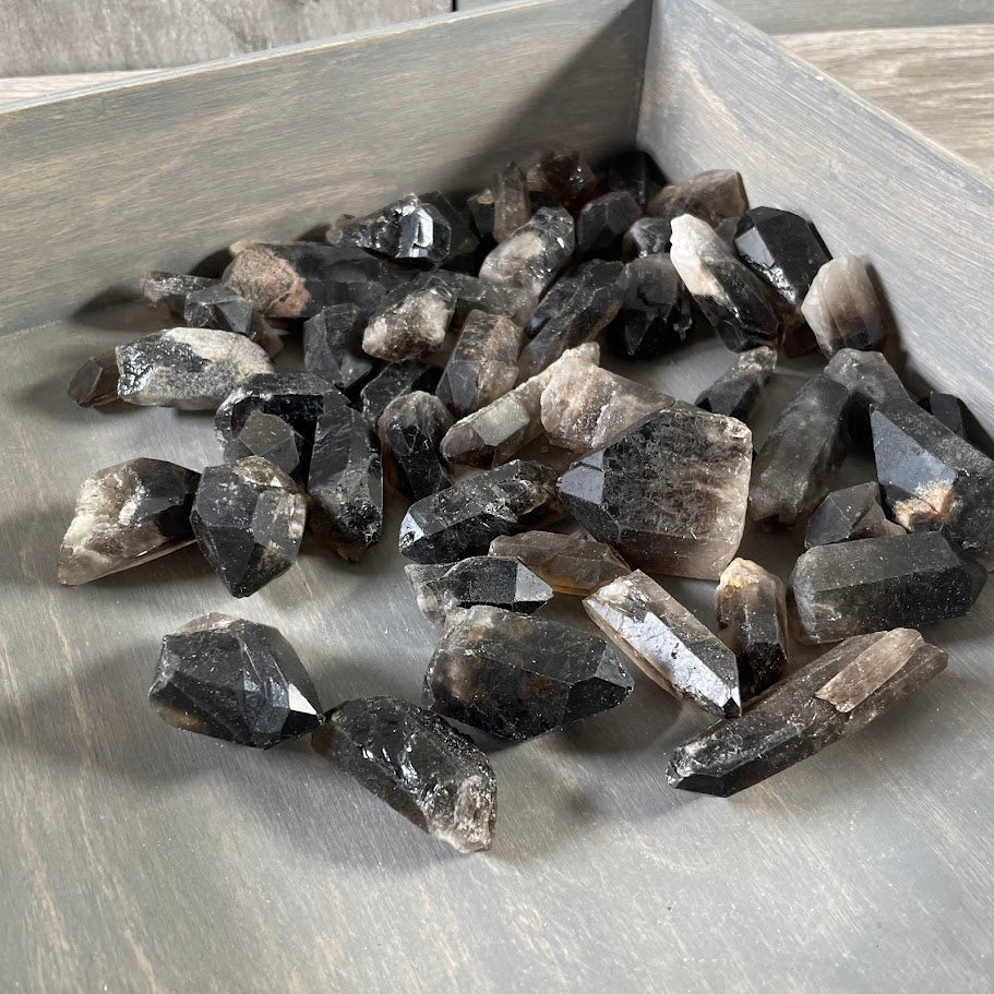 Natural Smoky Quartz crystal points for resale