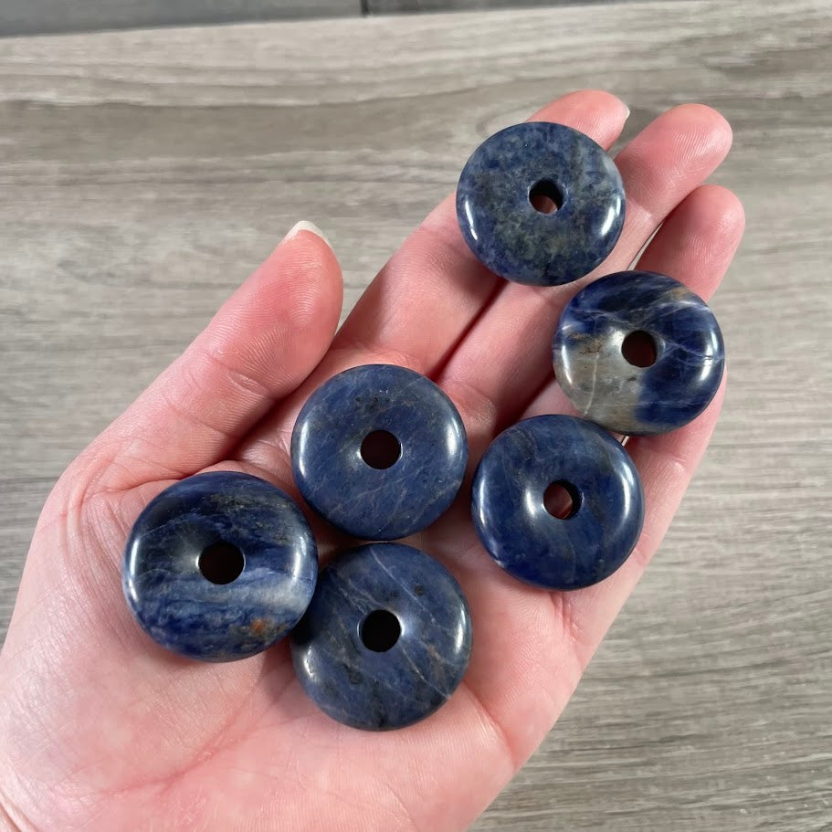 Donut Pi Stone 30mm Gemstone Pendant – Strung or Plain