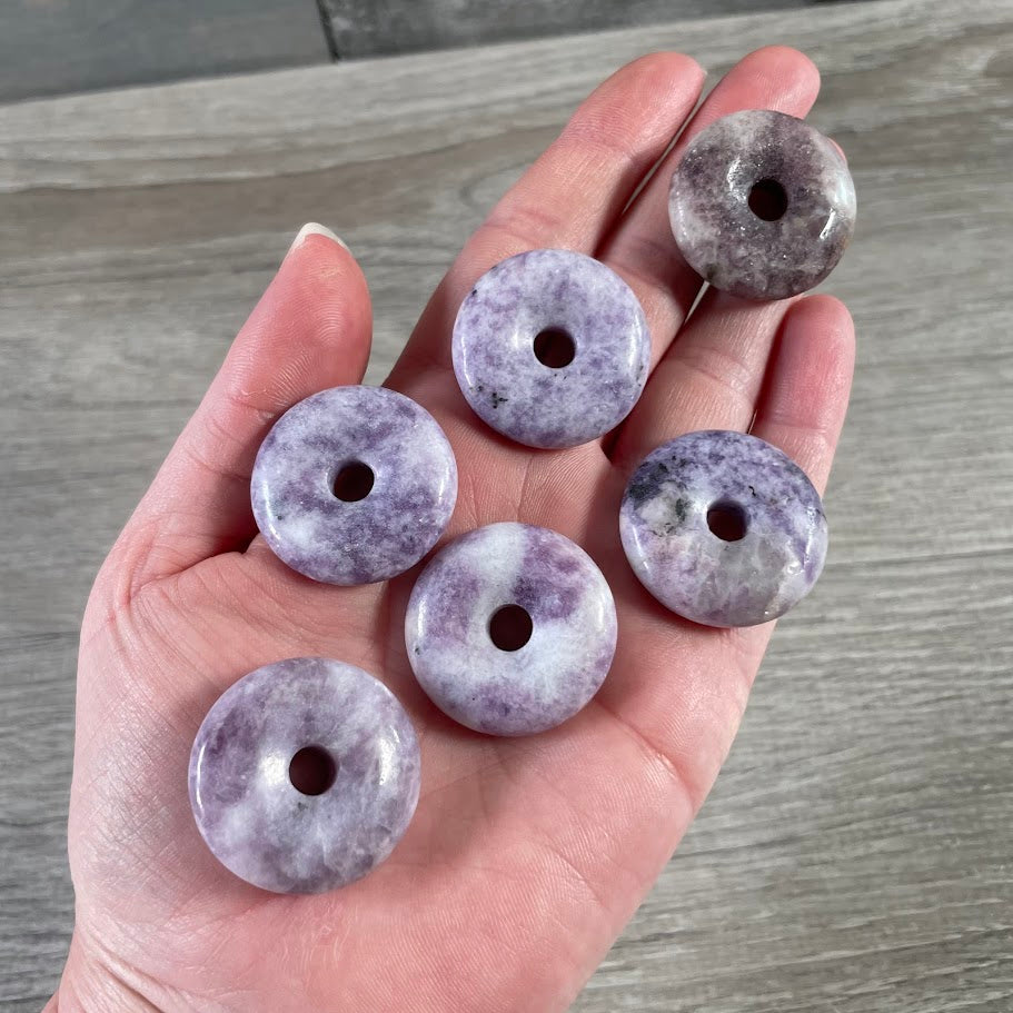 Donut Pi Stone 30mm Gemstone Pendant – Strung or Plain