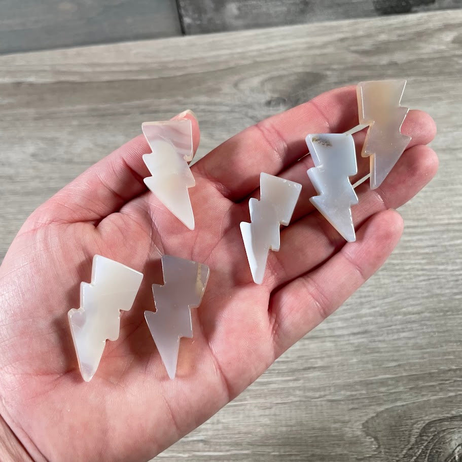 Gemstone Lightning Bolt Carvings – Crystal Energy Symbols