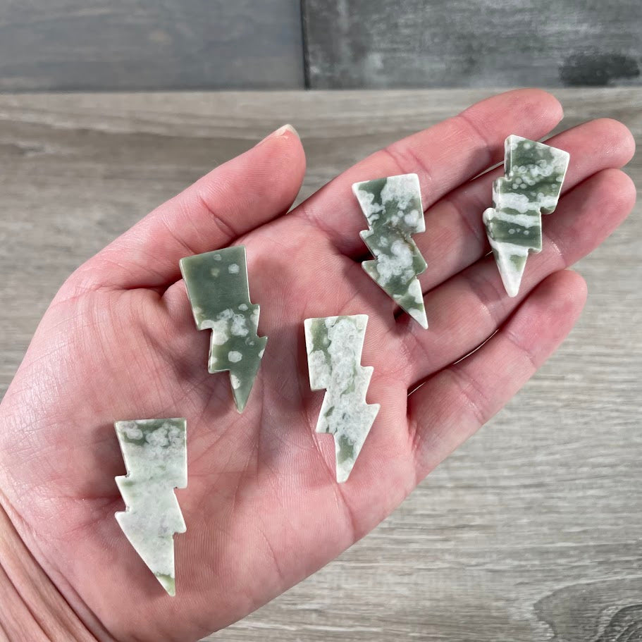 Gemstone Lightning Bolt Carvings – Crystal Energy Symbols