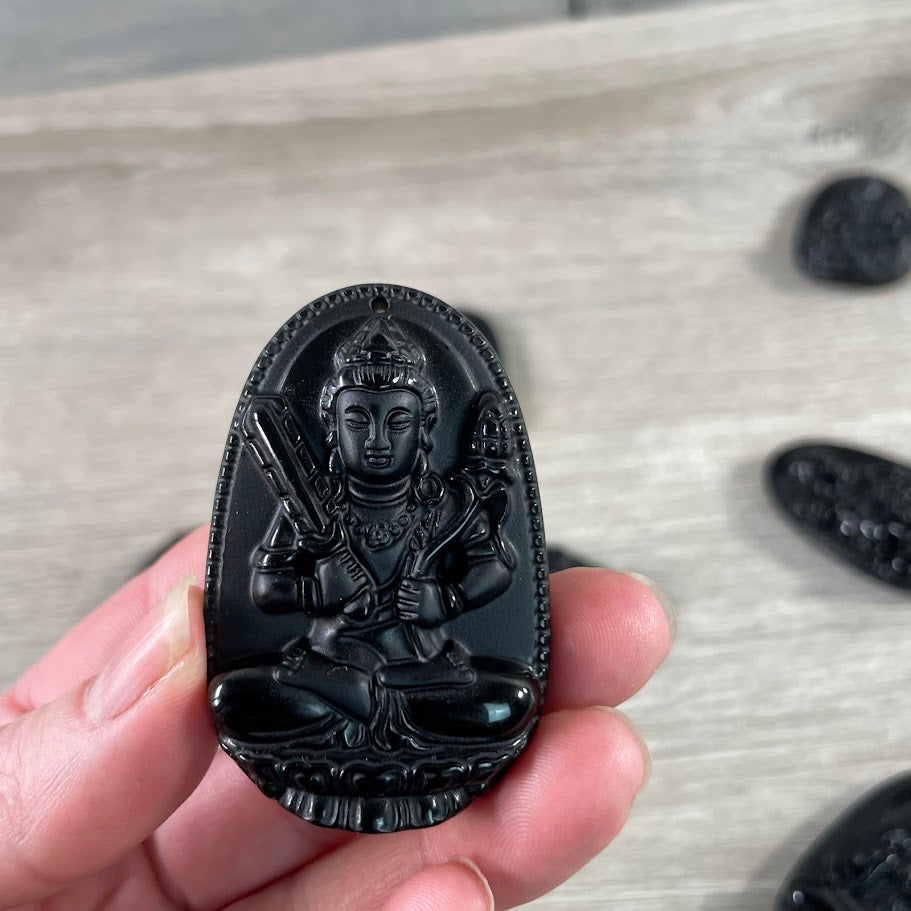 Kuan Yin obsidian focal wholesale