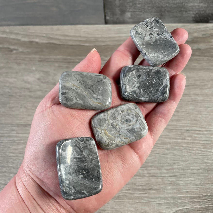 Gemstone Rectangle Worry Stones – Calming Crystals