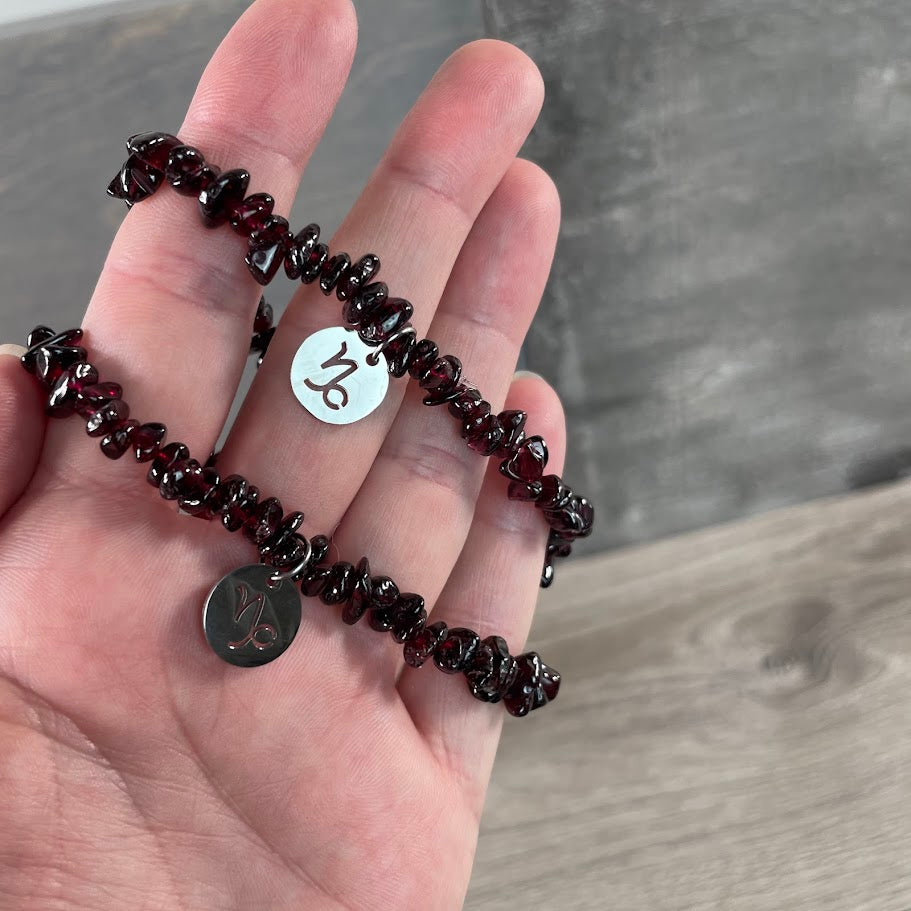 chip bracelets with stainless steel zodiac charms