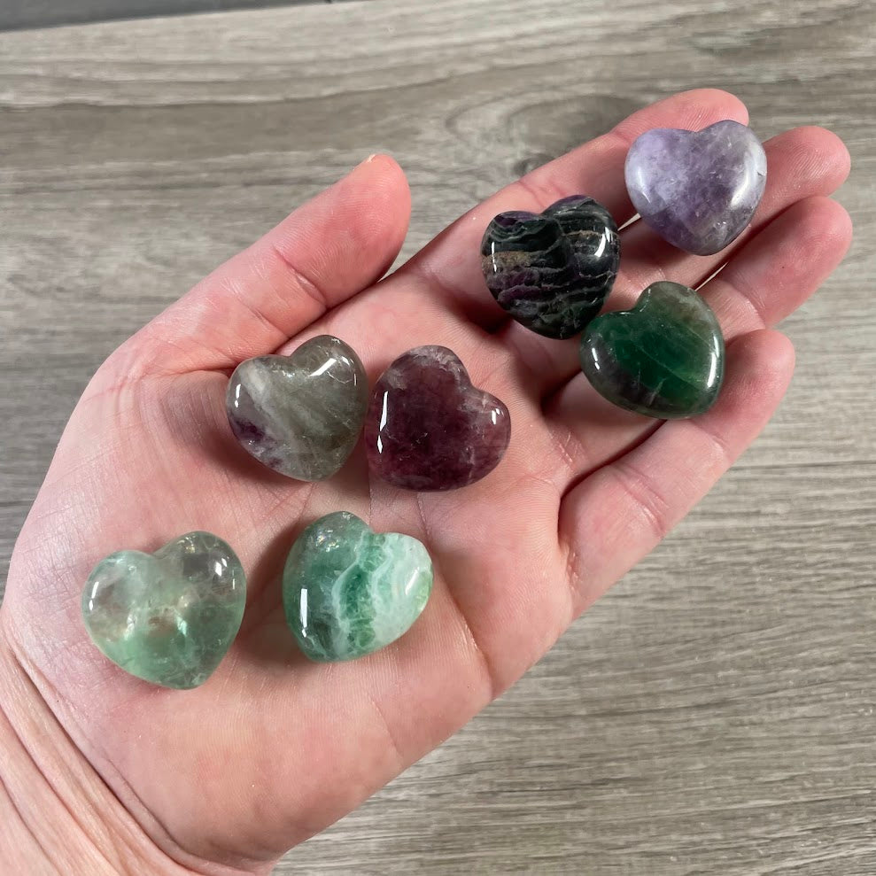 1-Inch Puffy Gemstone Pocket Heart – Bulk Wholesale Crystals