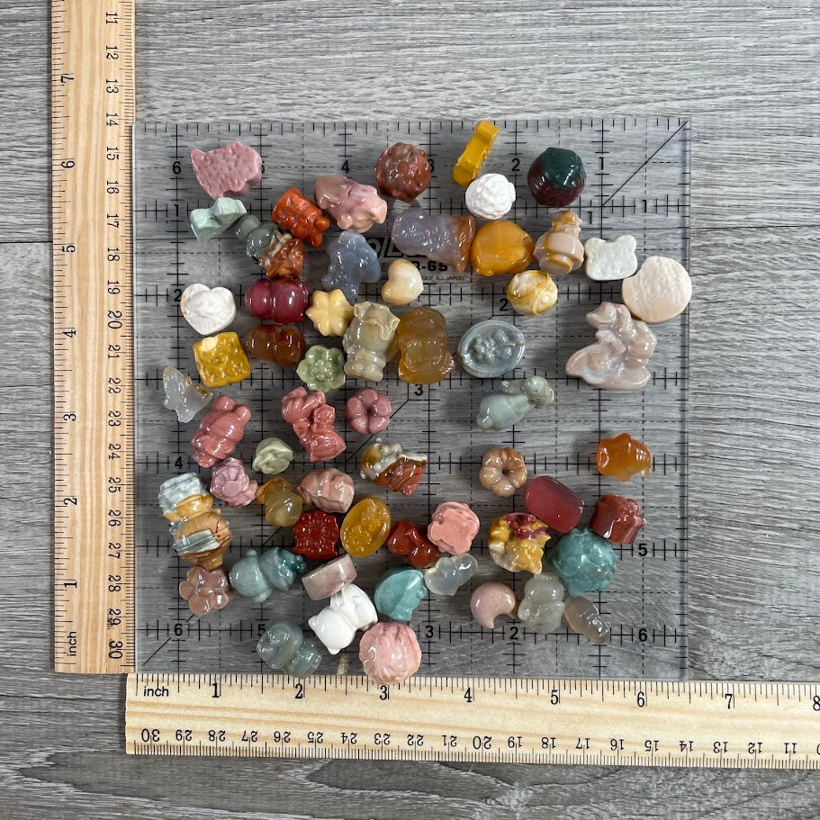 Mini Assorted Crystal Token Figurines – Bulk Gift Shop Supplies