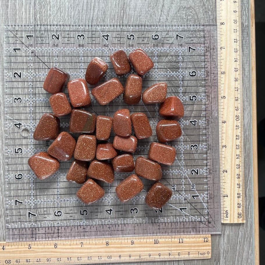 Goldstone Tumbled Stones – 1LB Bulk Wholesale Lot for Retail