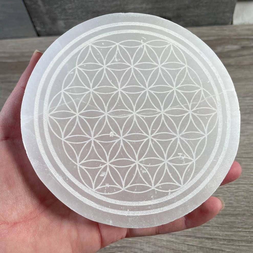 natural selenite crystal charging board for rock shops