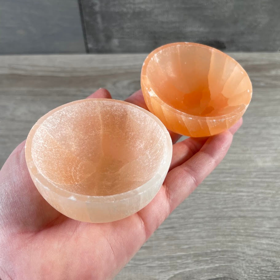 Selenite Bowls in Assorted Shapes and Sizes Wholesale