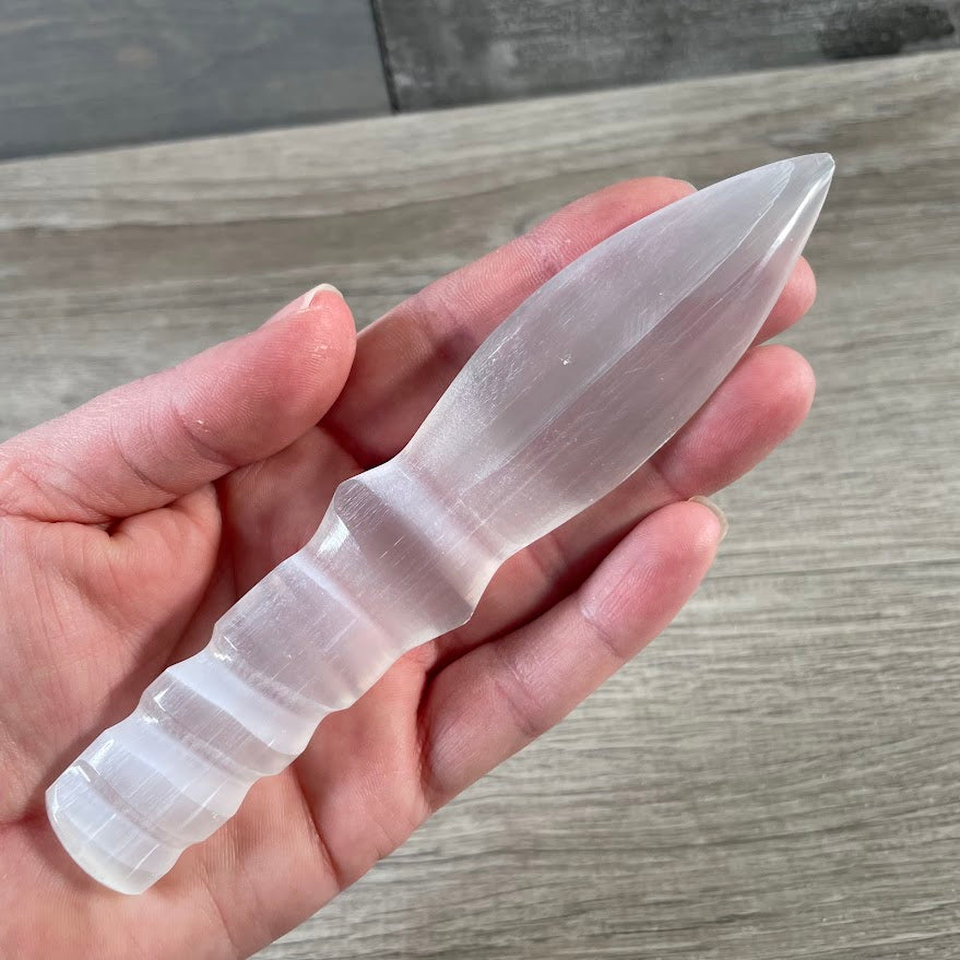 Selenite Polished Wands and Athame Blades – Assorted Styles Metaphysical Shops