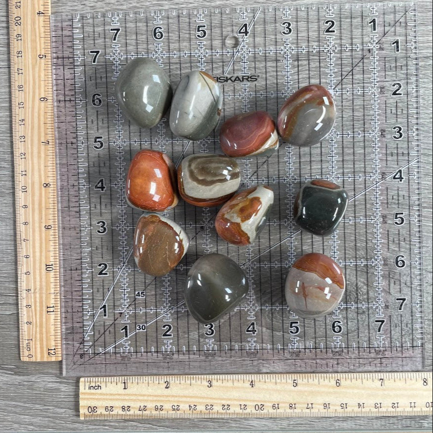Polychrome Jasper Tumbled Stones – 1LB Wholesale Lot