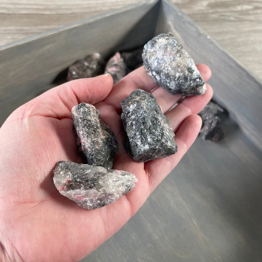 Wholesale raw Rhodonite stones for lapidary and crafting