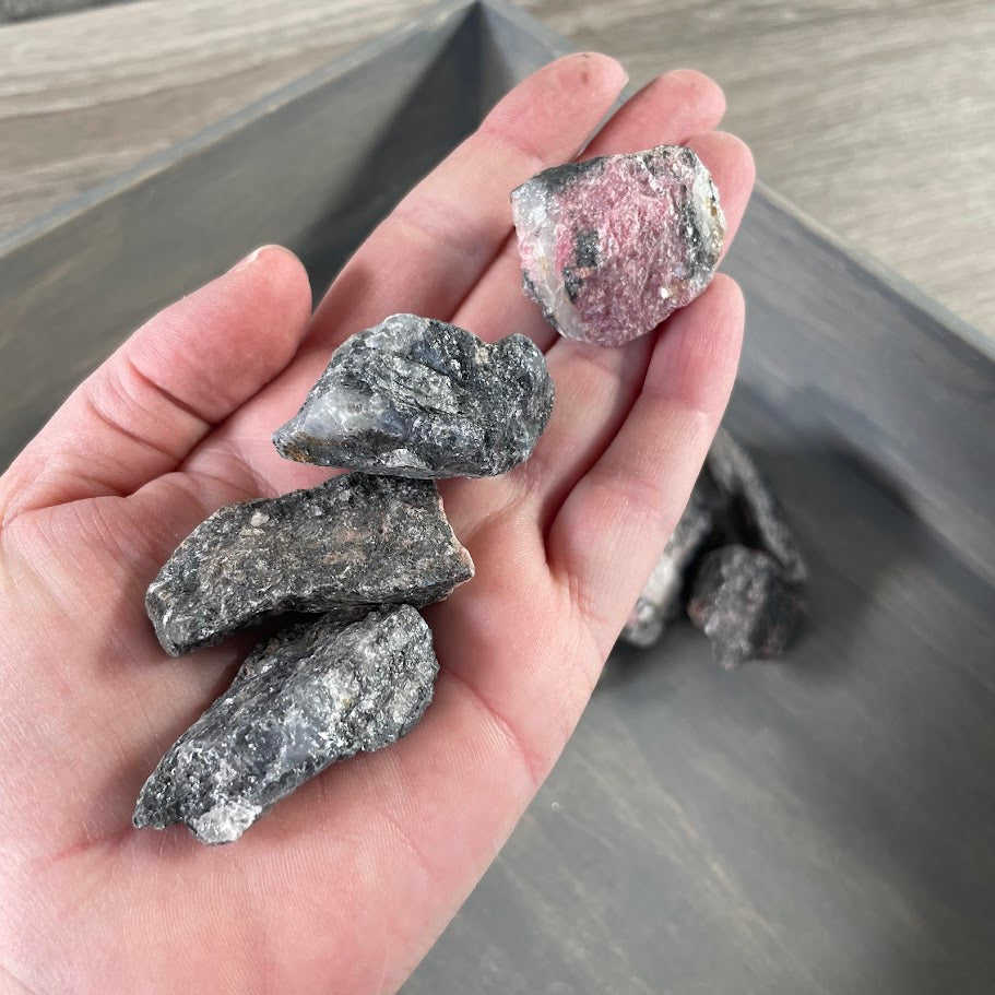 1LB lot of natural Rhodonite rough for wholesale buyers