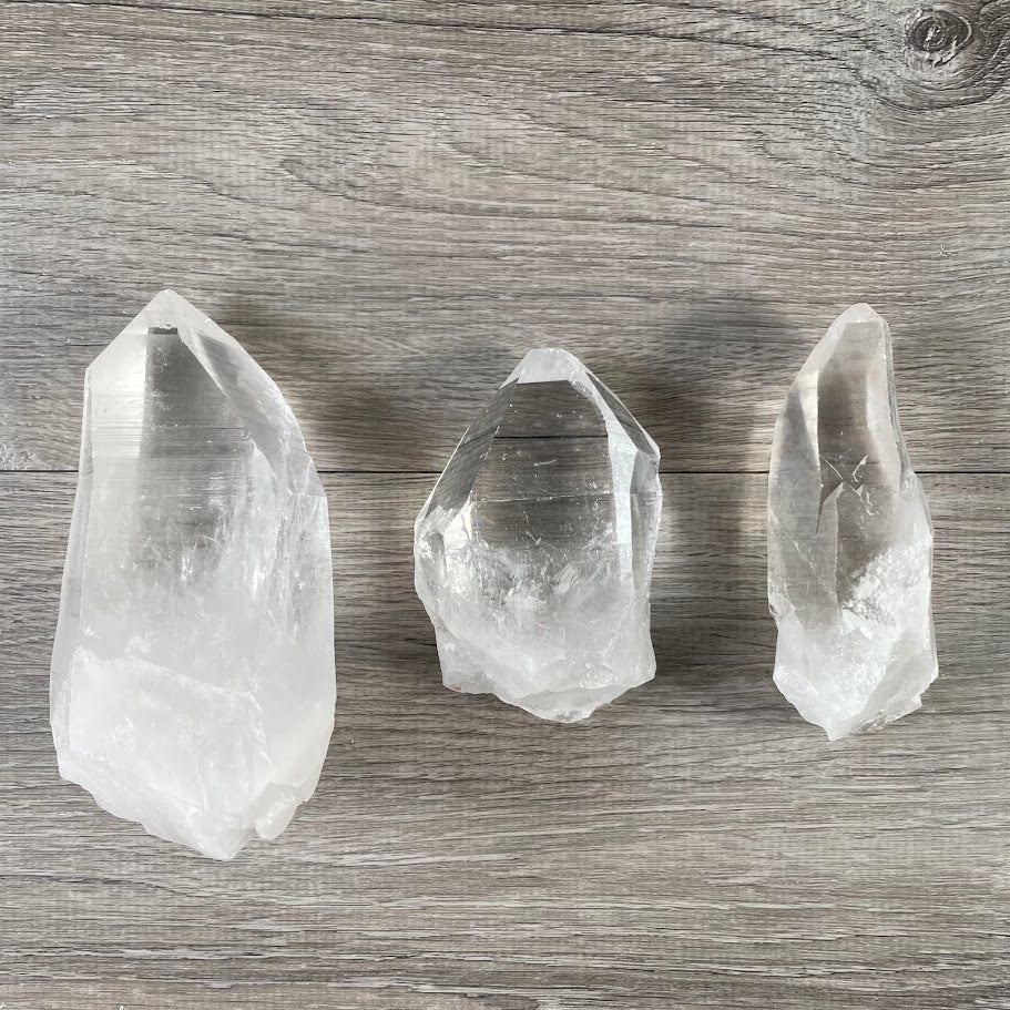 Lemurian quartz points bulk