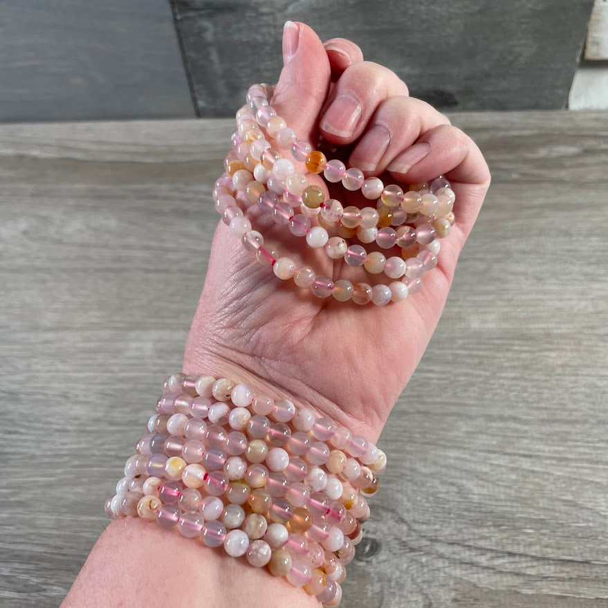 Gemstone Beaded Stretch Bracelets 6mm – Bulk Jewelry