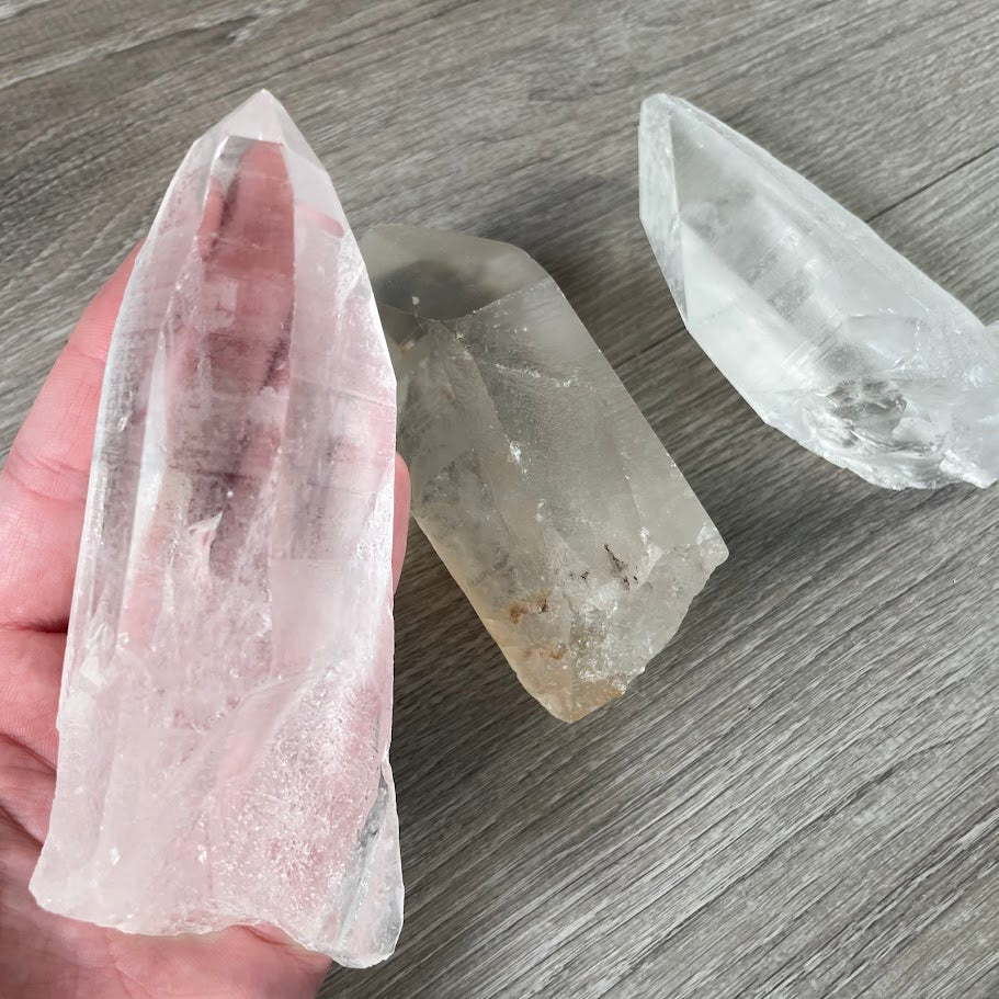 Raw Lemurian Quartz Crystal Points Wholesale – Bulk Lots