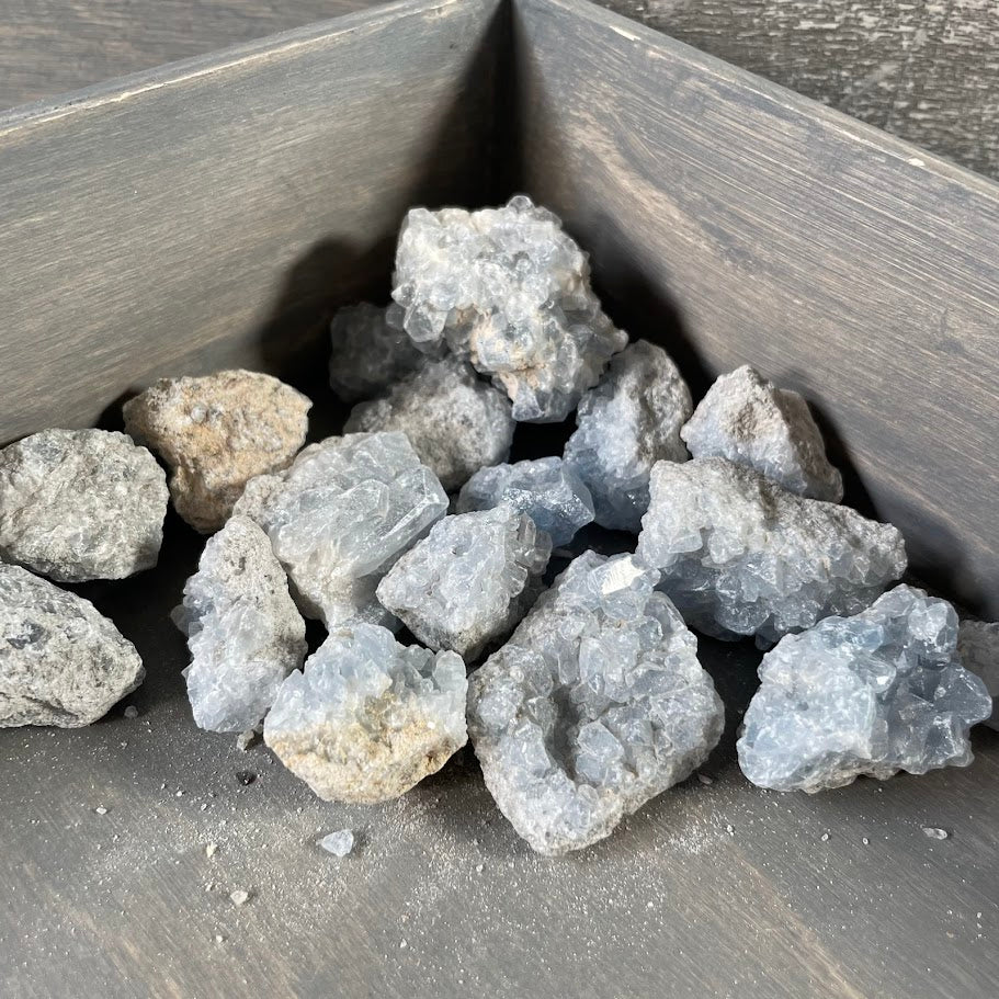 natural celestite crystal lot for retailers