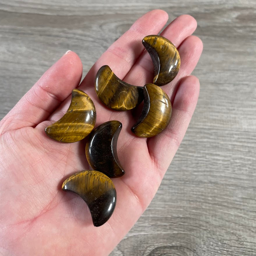 tiger eye natural gemstone moon charm for retailers