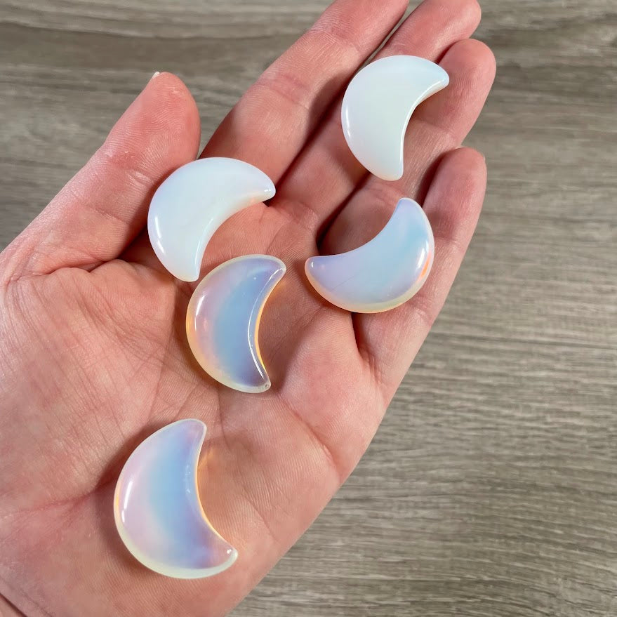 Opalite mini crystal moon for spiritual gift stores