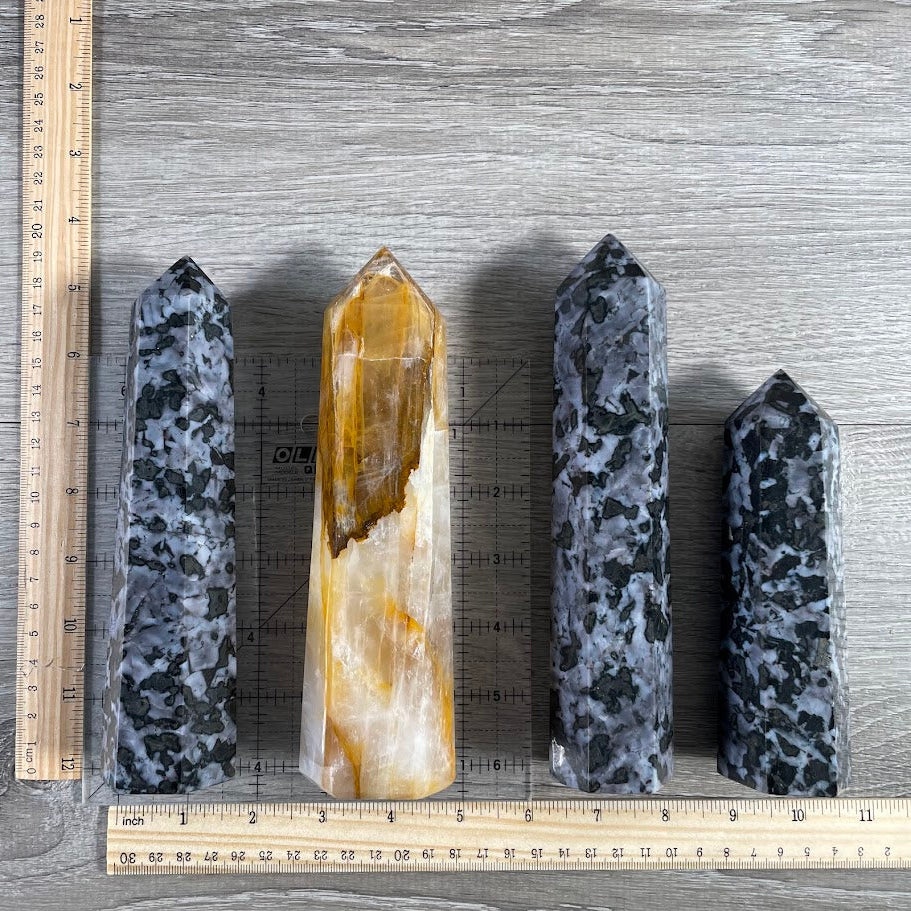 Bulk lot of colorful Madagascar crystal obelisks