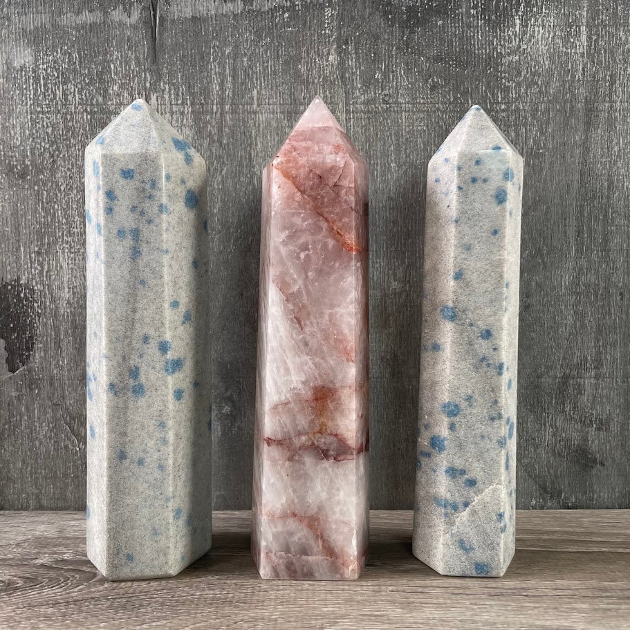 assorted gemstone tall pillars by lot for bulk orders