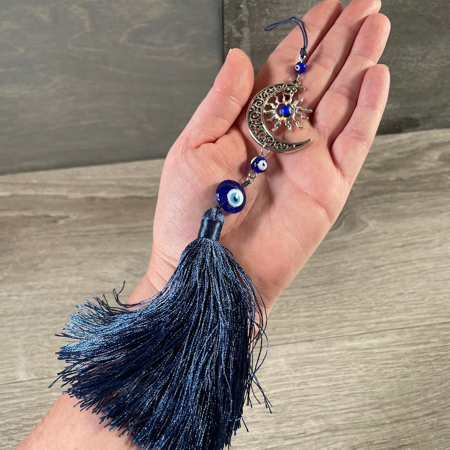 Spiritual Evil Eye Talisman Charm – Crescent Moon Design Wholesale Gift