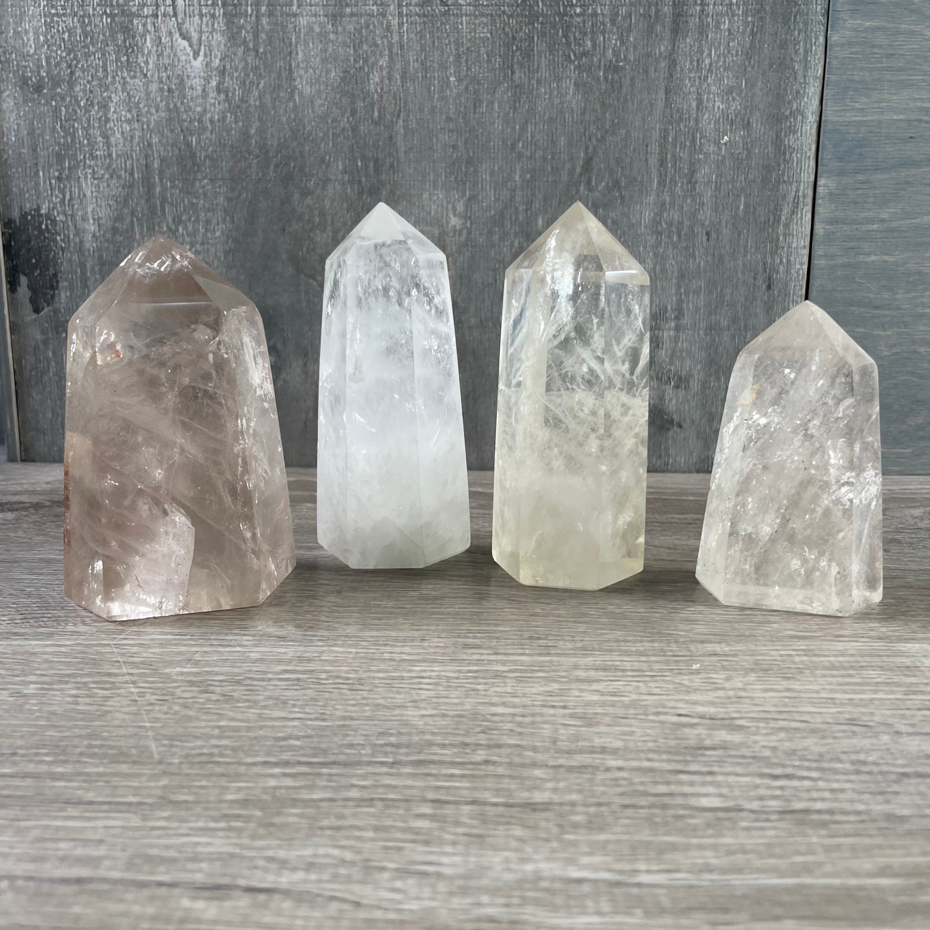clear quartz oblisk for yoga studios