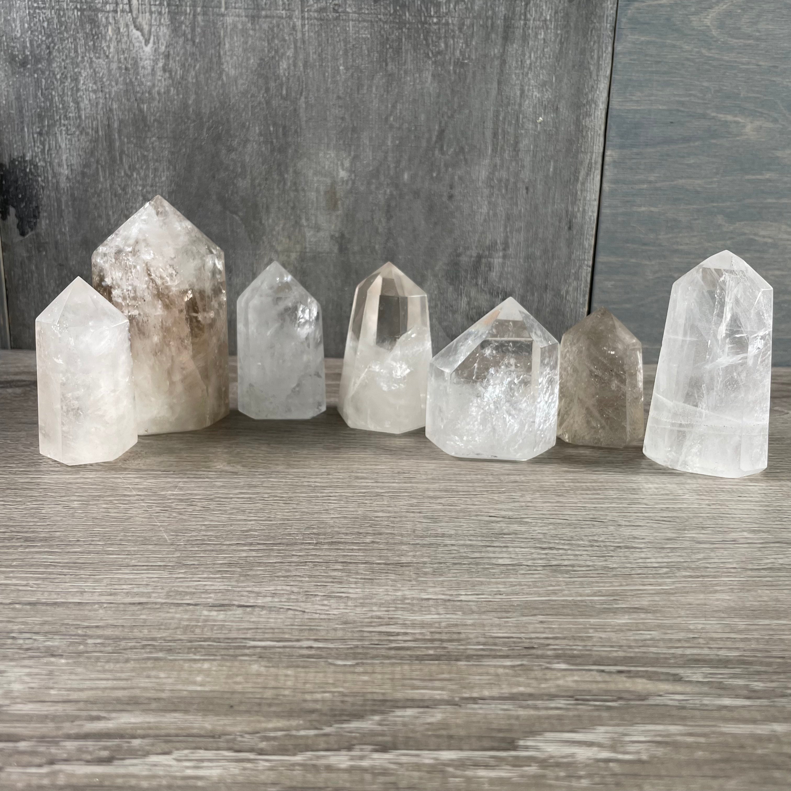 clear quartz crystal pillar wands - wholesale