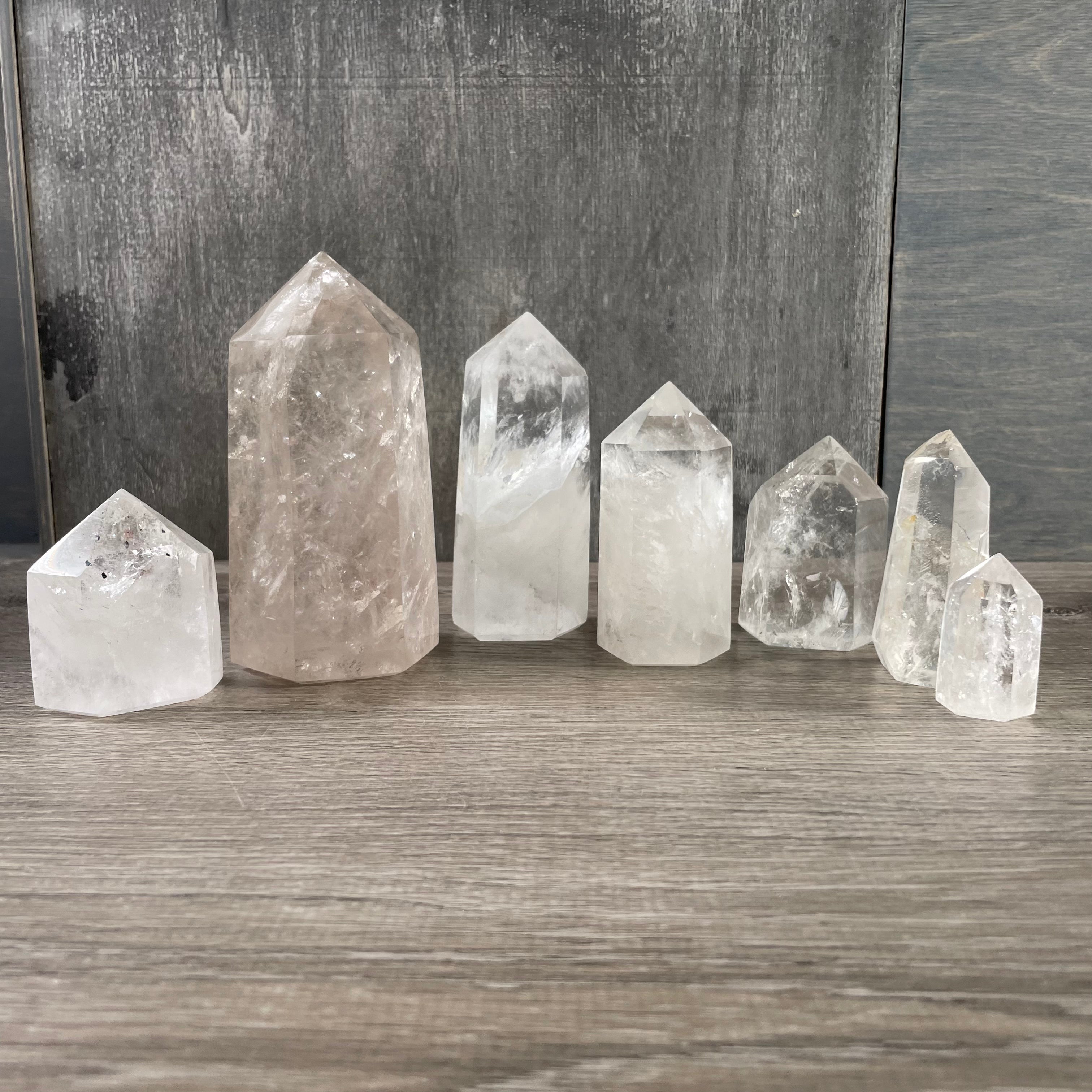 clear quartz Retail-ready obelisk crystal assortment