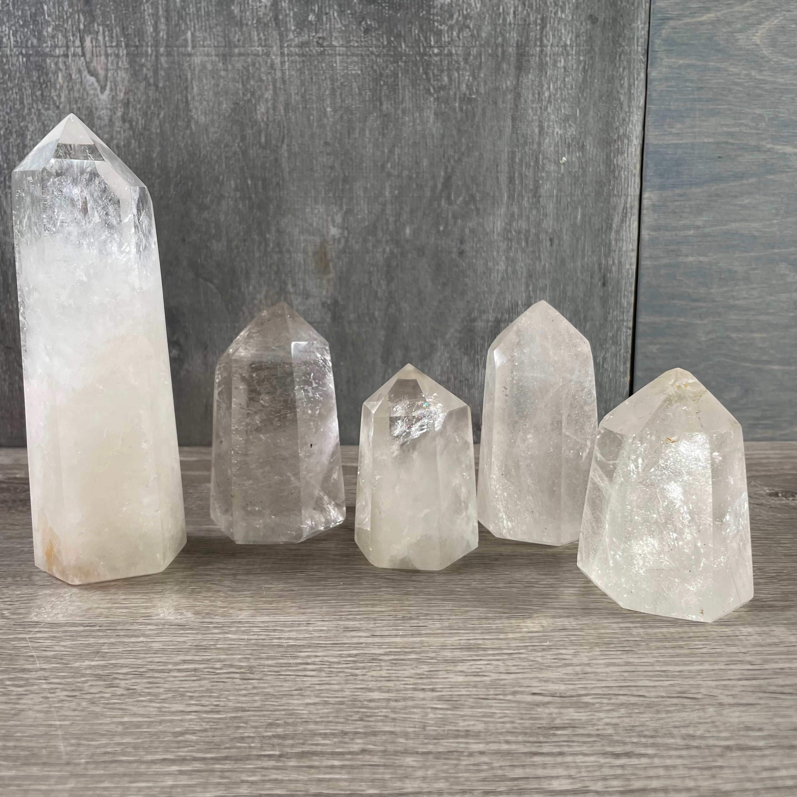 clear quartz Madagascar gemstone obelisks in bulk lot
