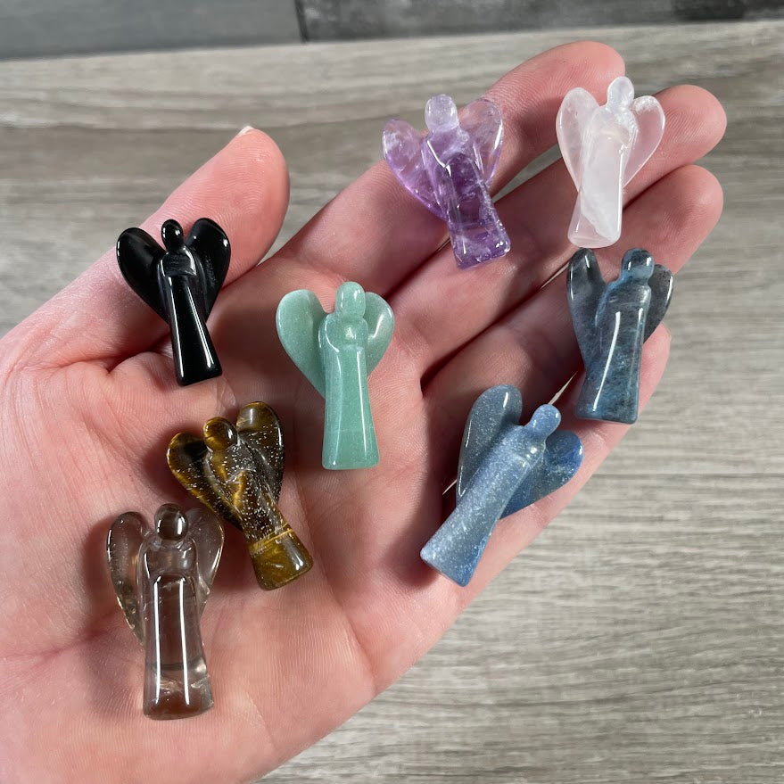 assorted gemstone angel carvings wholesale