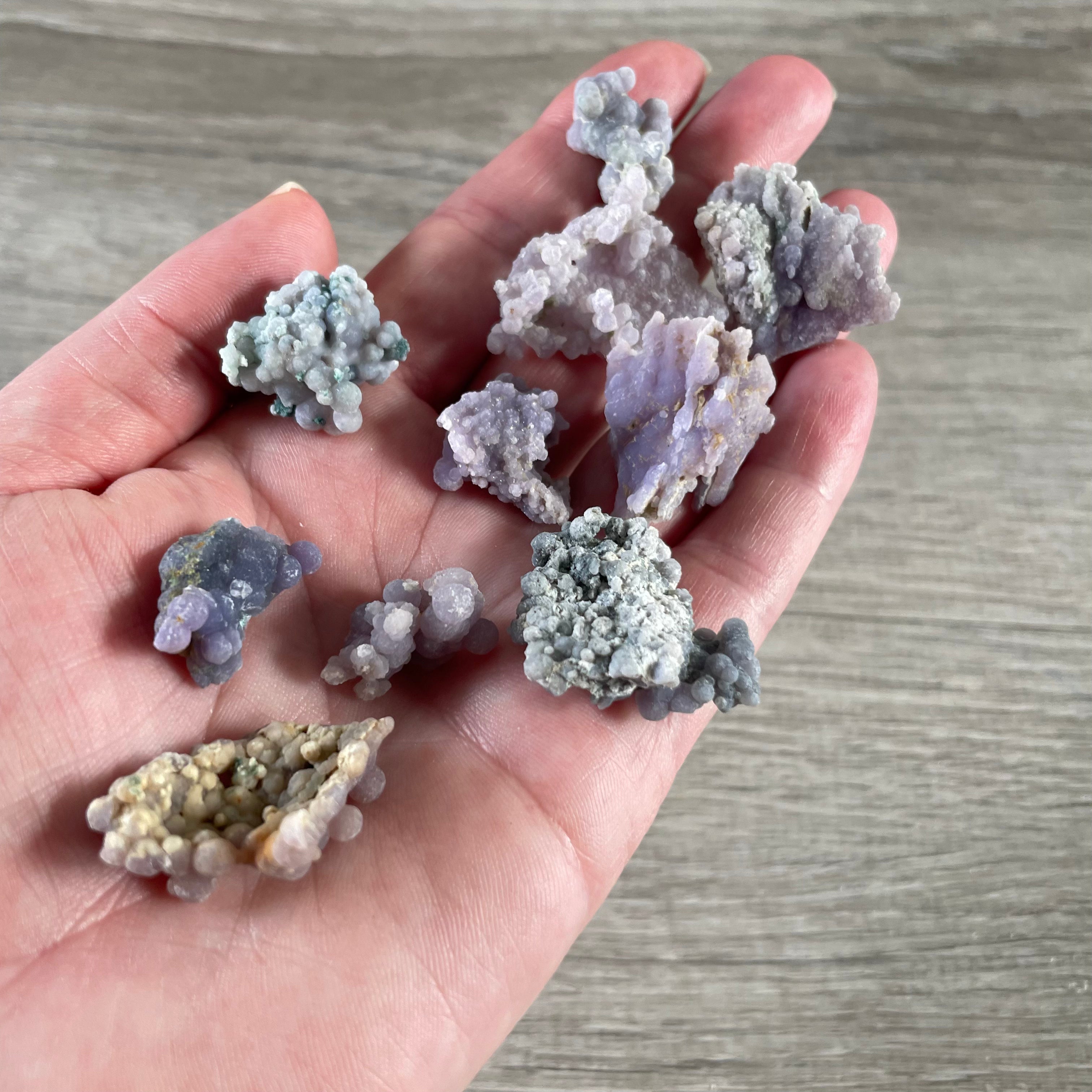 Grape Agate cluster with vibrant purple botryoidal formations wholesale for crystal shops