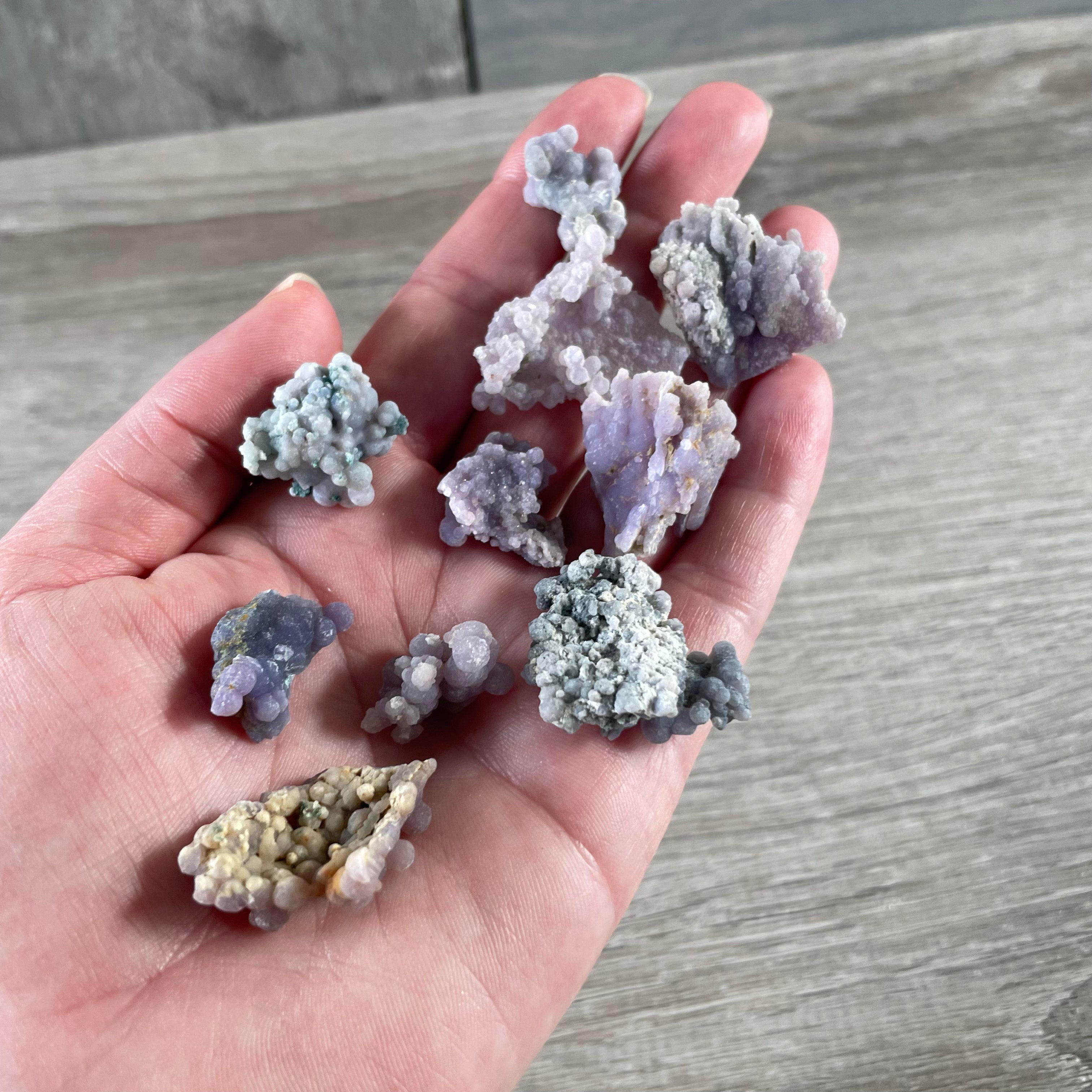 Wholesale Grape Agate purple clusters perfect for crystal retailers and gift shops