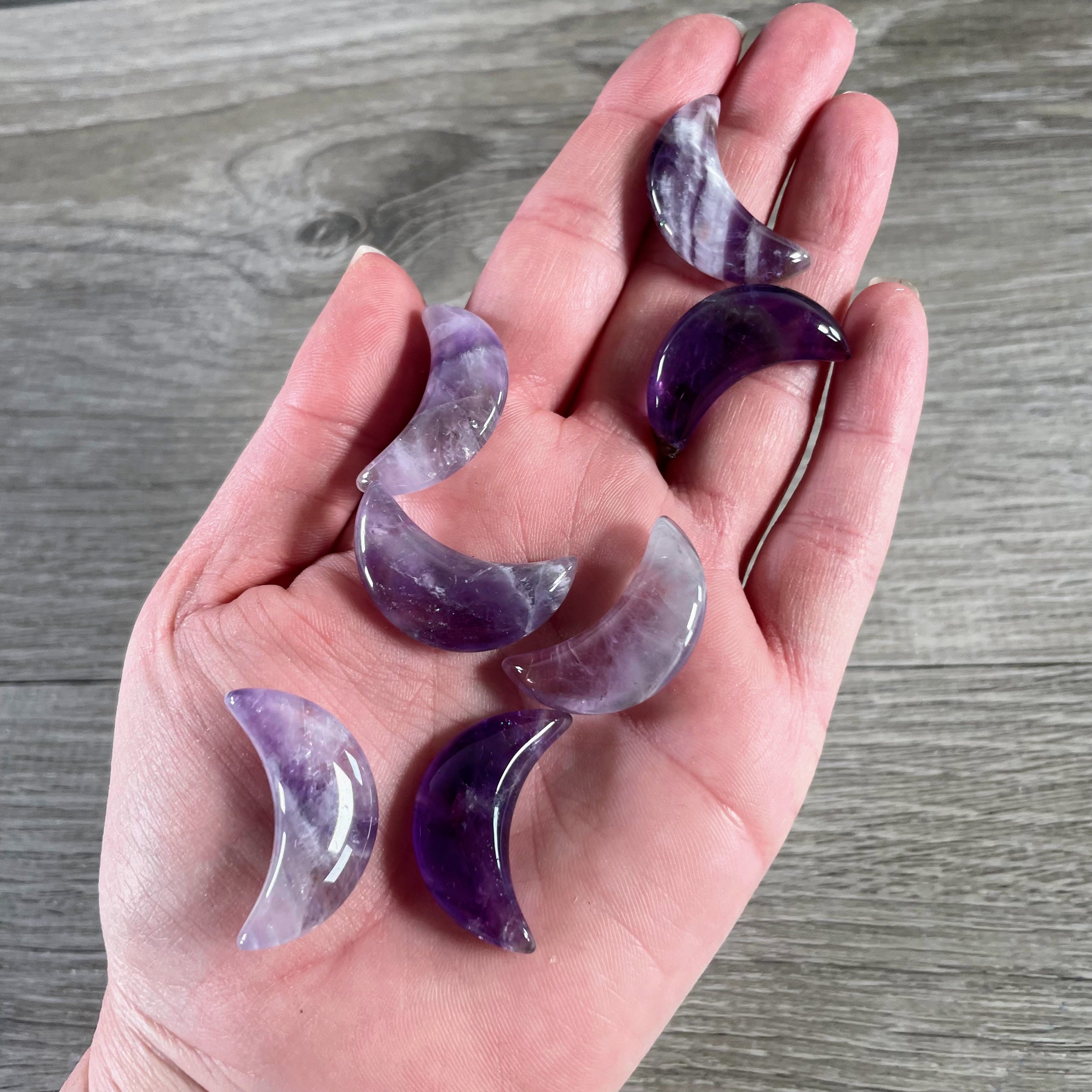 Amethyst moons for rock shops