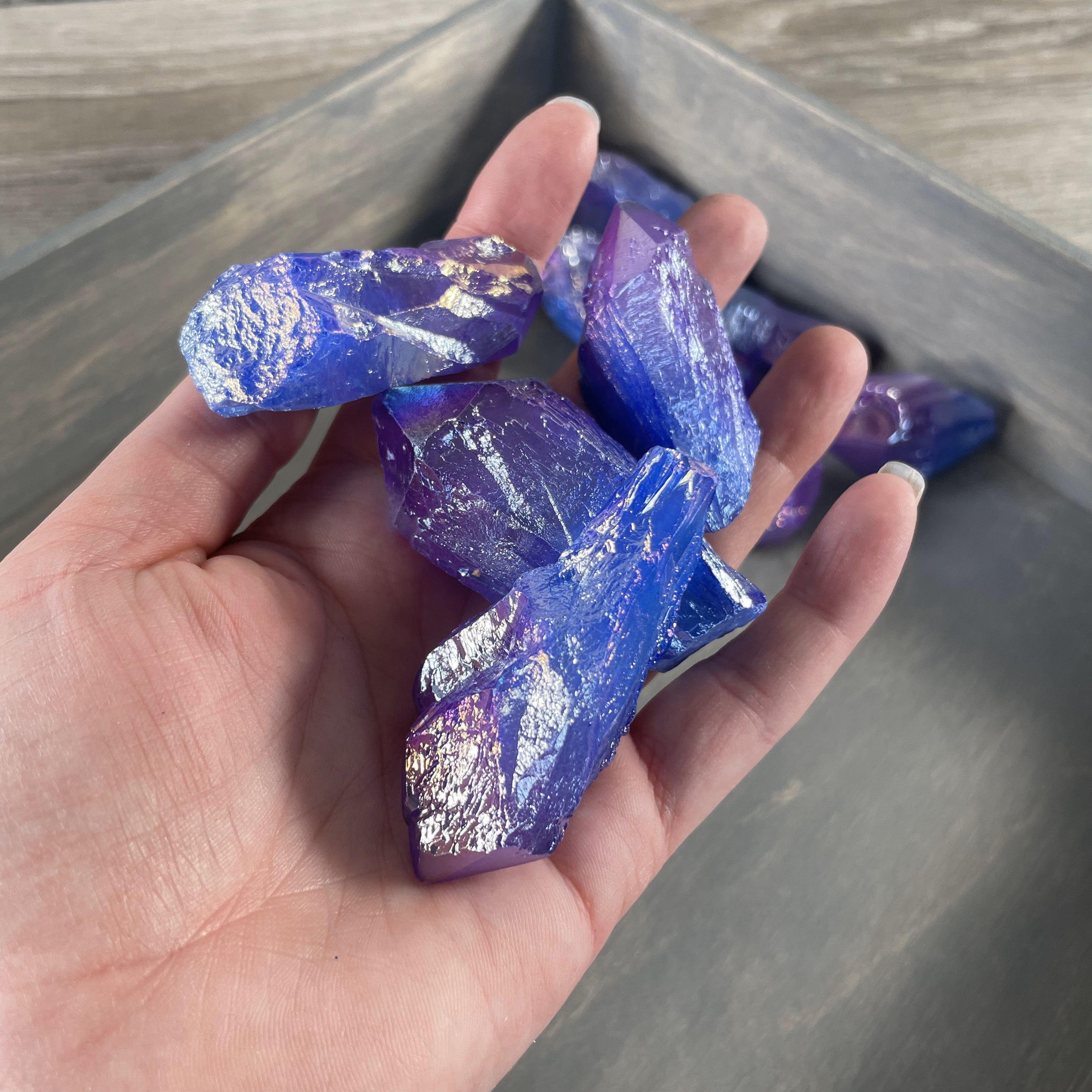 Wholesale aura-treated rough gemstones for energy work