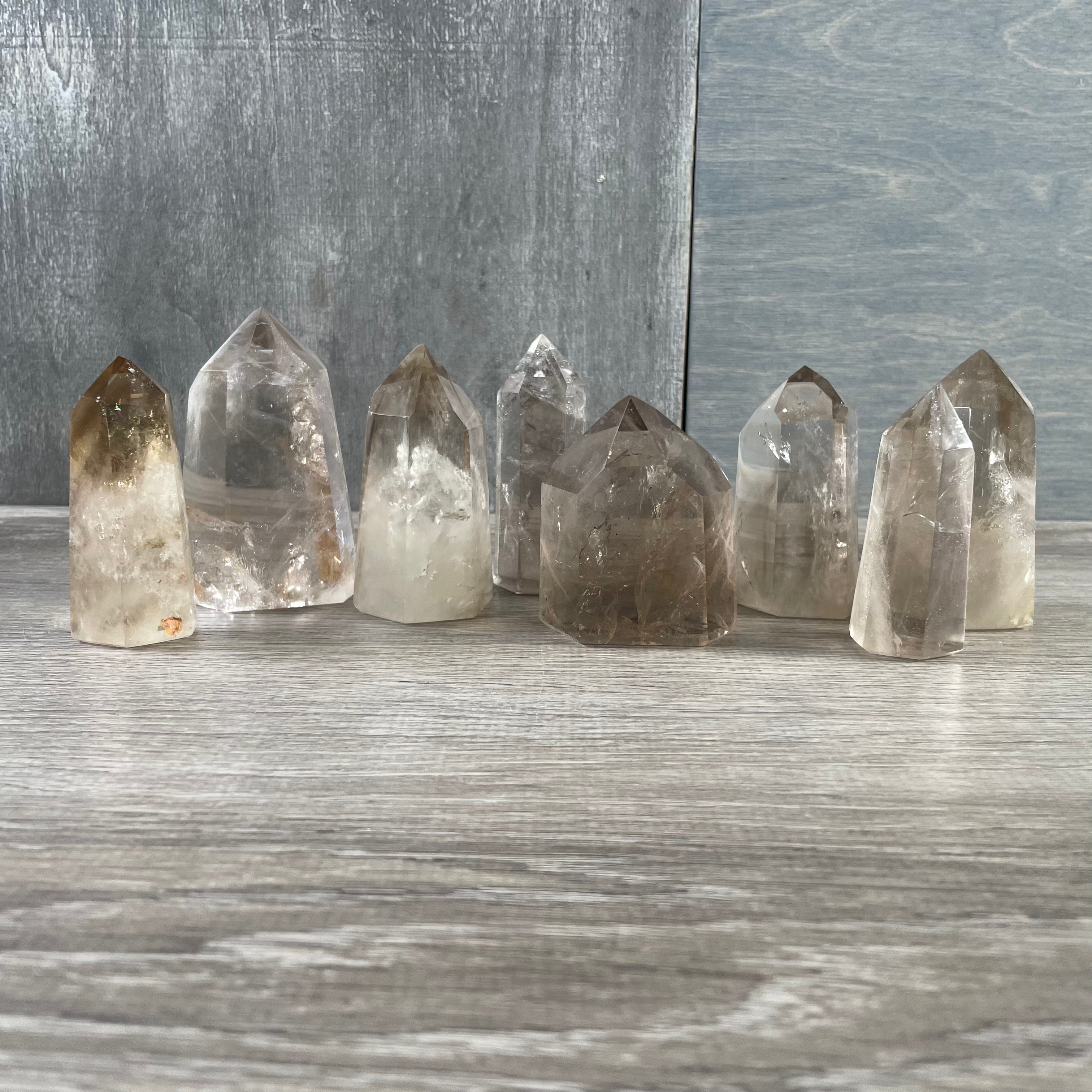 smoky quartz madagascar crystal tower lot for shop