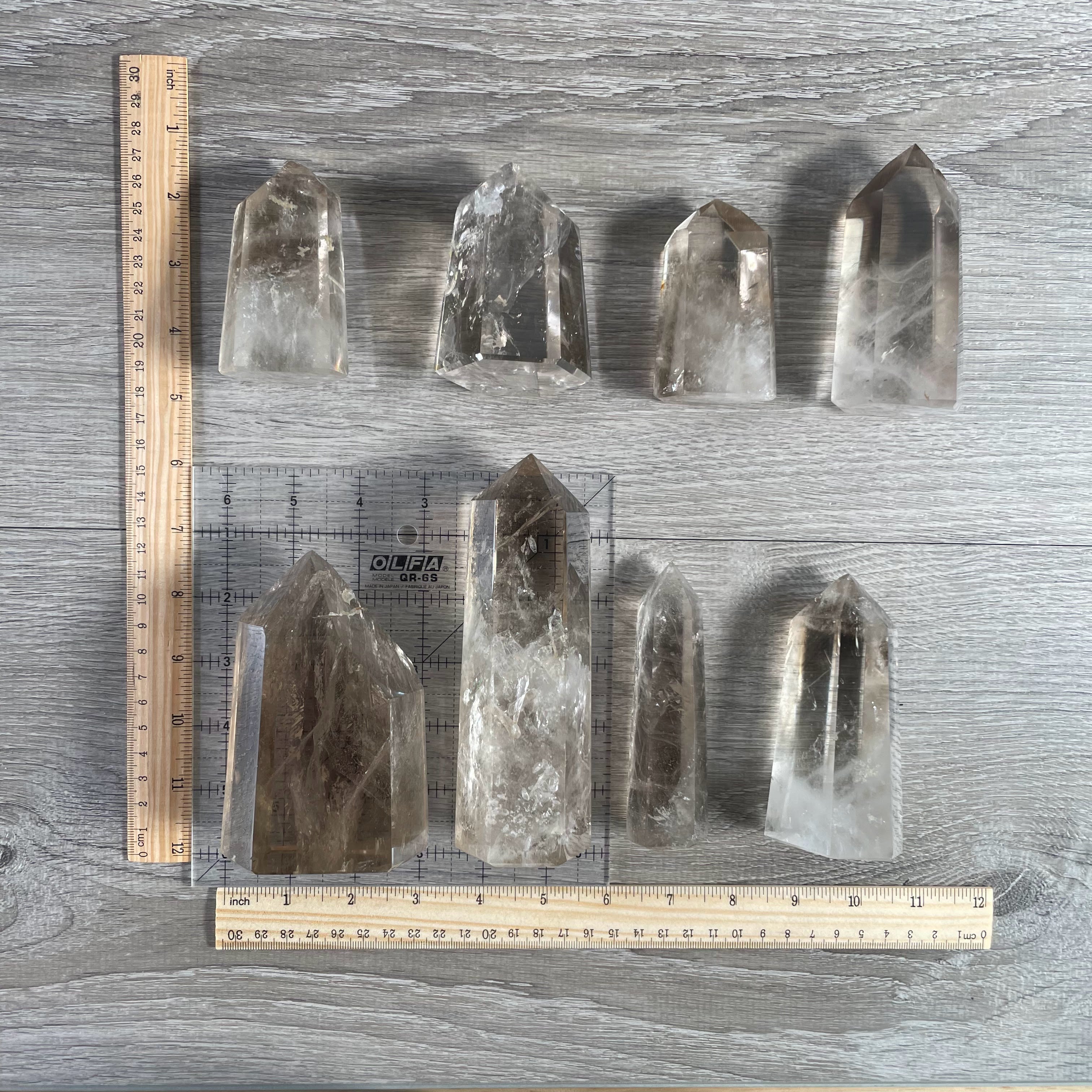smoky quartz obelisk set for gift shops